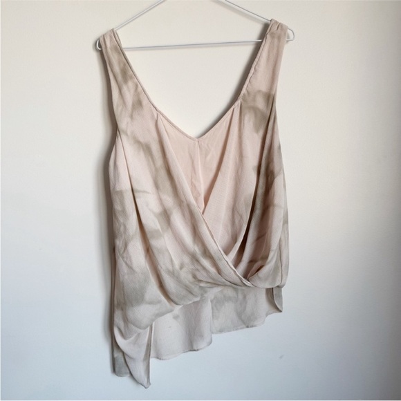 FREE PEOPLE | Flowy Draped Tank Top - Pale Pink with light marbling - Medium - Picture 1 of 6